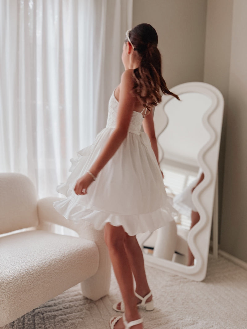 Bella Girls White Dress - A Little Lacey