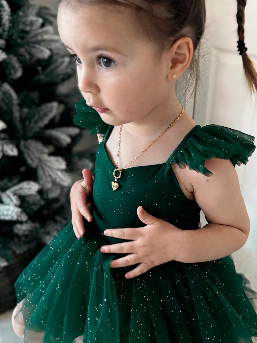 Belle Green Sparkle Baby Romper