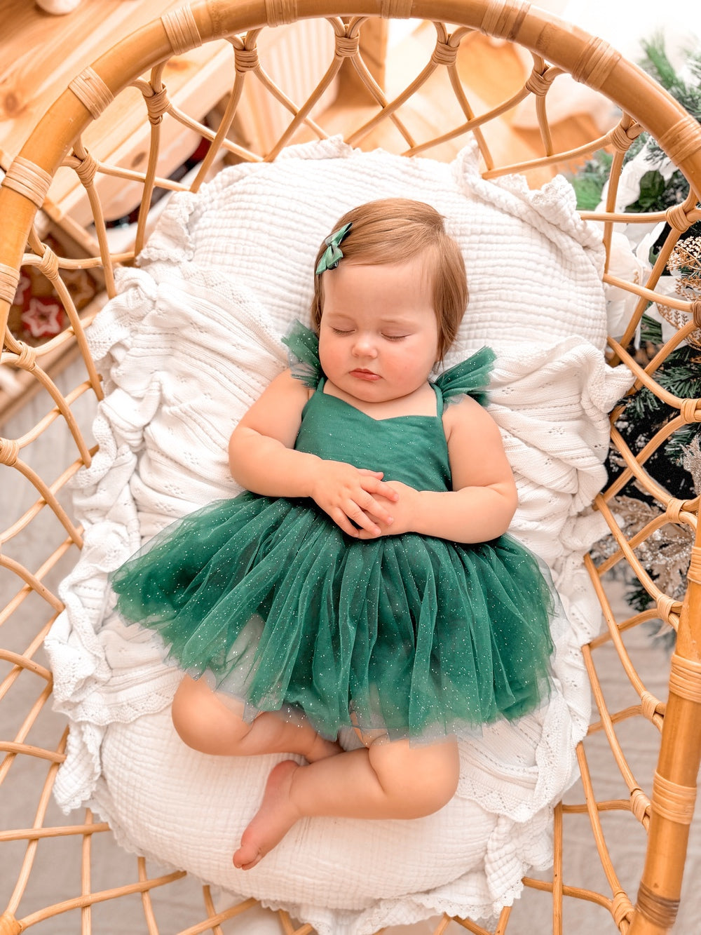 Belle Green Sparkle Baby Romper - A Little Lacey · Photo 3 of 9