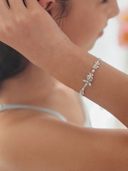 Blossom Flower Girls Silver Bracelet - A Little Lacey