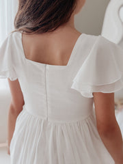 Catalina Frill Sleeve Chiffon Dress - A Little Lacey