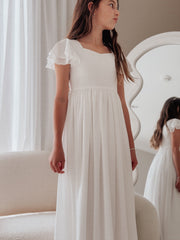 Catalina Frill Sleeve Chiffon Dress - A Little Lacey