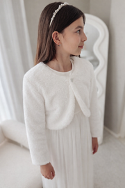 Celine White Fluffy Jacket - A Little Lacey