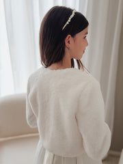 Celine White Fluffy Jacket - A Little Lacey