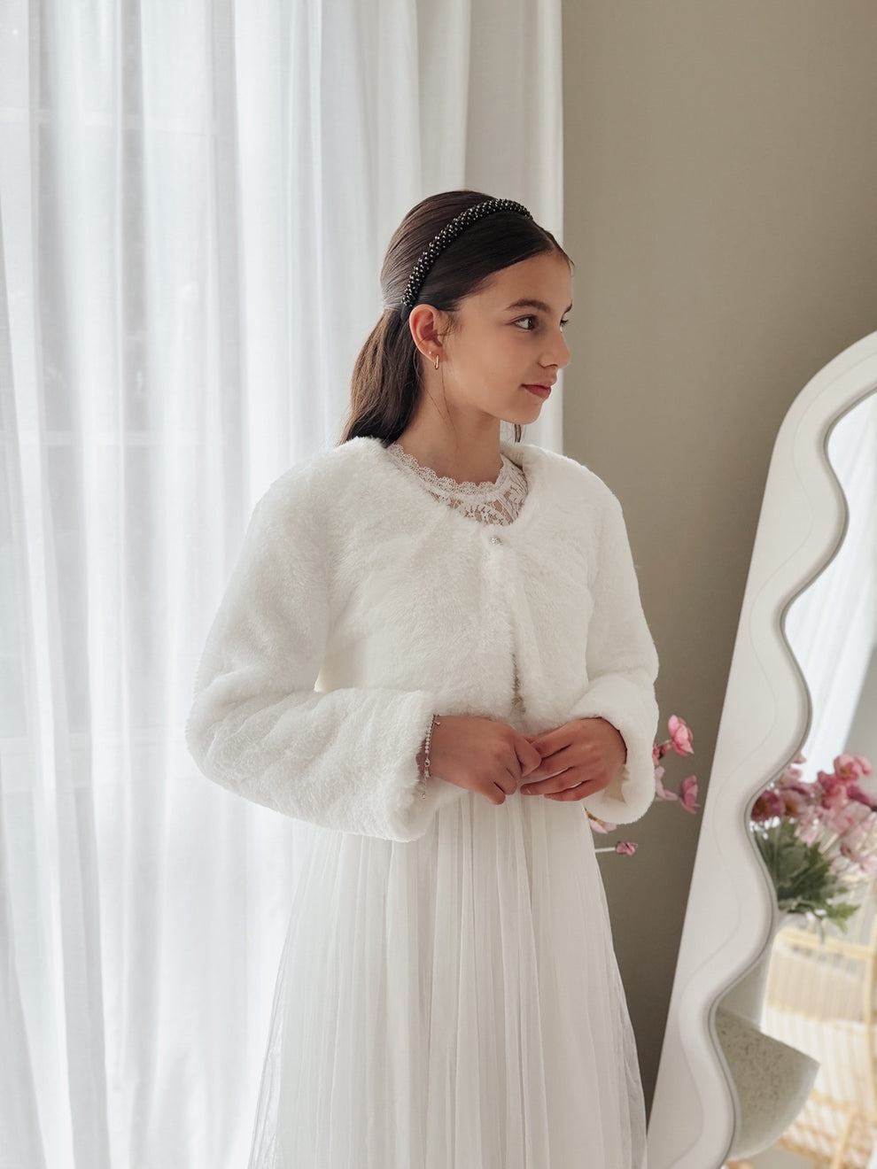 Celine White Fluffy Jacket - A Little Lacey · Photo 9 of 13