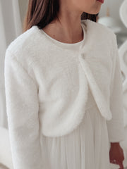 Celine White Fluffy Jacket - A Little Lacey