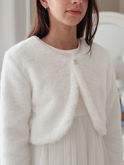 Celine White Fluffy Jacket - A Little Lacey