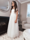 White first communion dress - full length dress