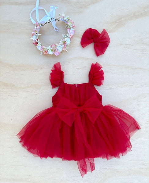 Baby girl hot sale red romper