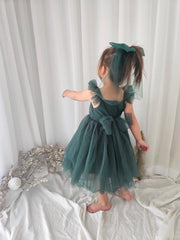 Green Tulle Bow - A Little Lacey