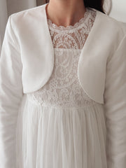 Cianna Long Sleeve White Jacket - A Little Lacey