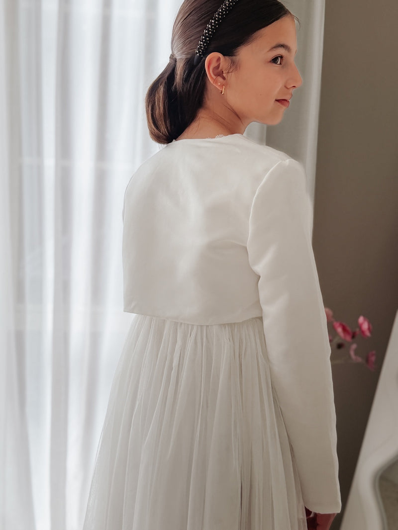 Cianna Long Sleeve White Jacket - A Little Lacey