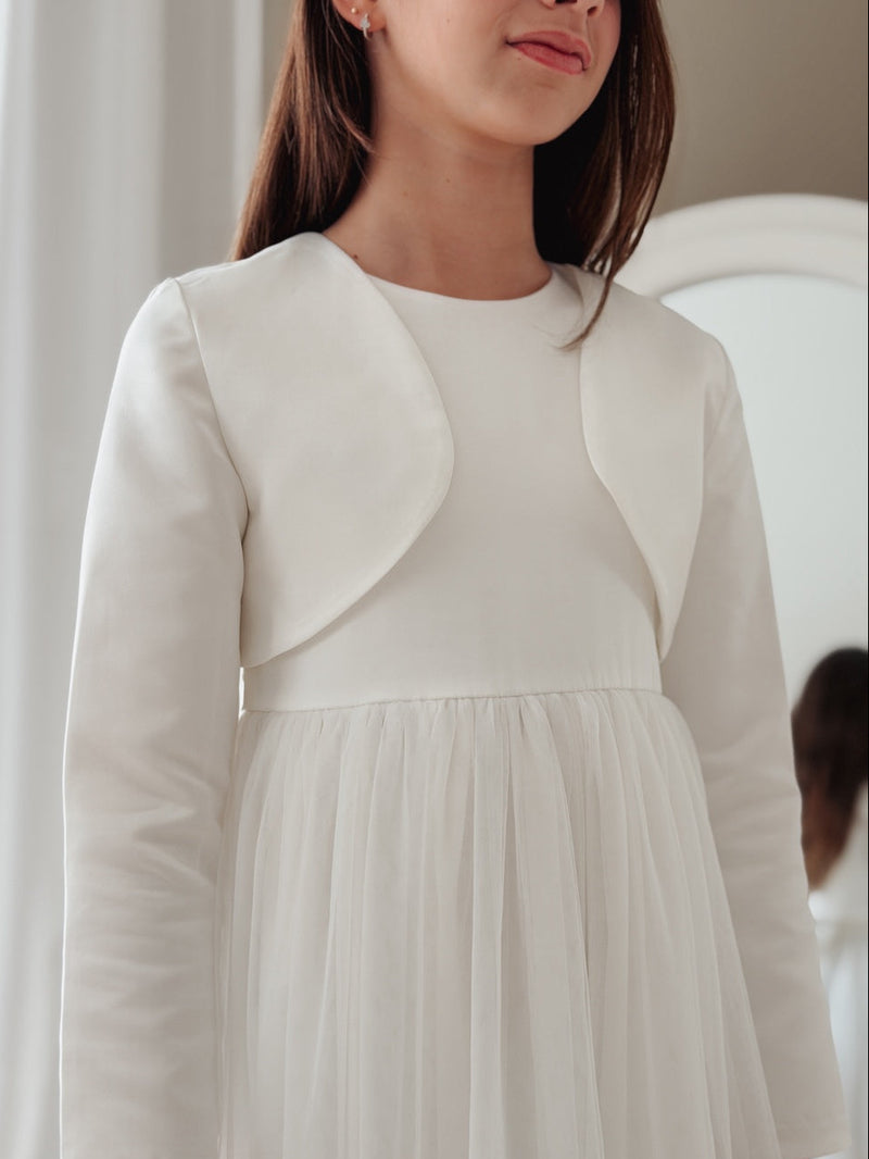 Cianna Long Sleeve White Jacket - A Little Lacey