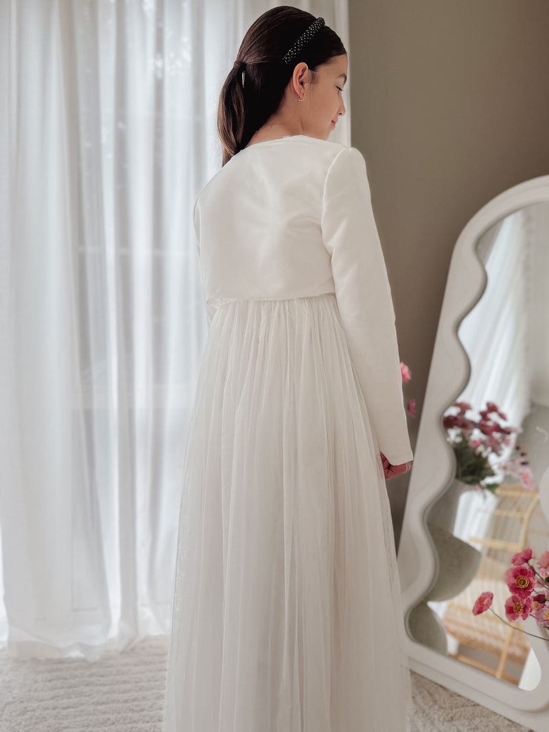 Cianna Long Sleeve White Jacket - A Little Lacey