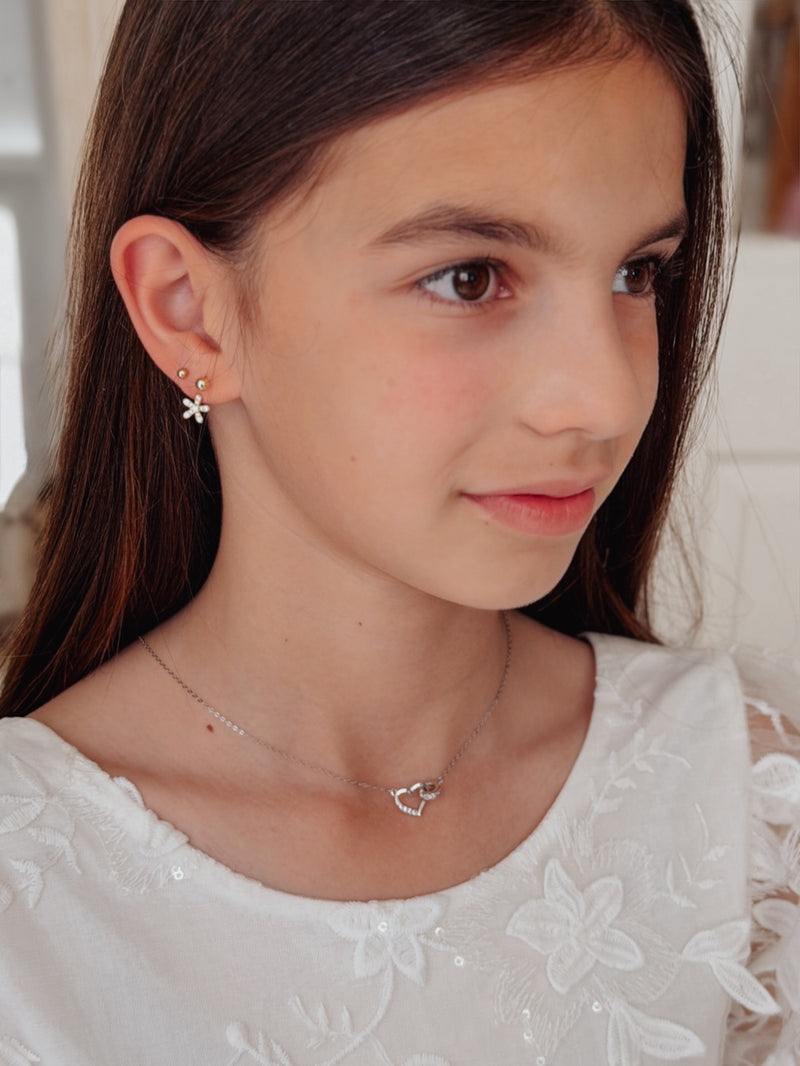 Circle of Love Girls Silver Necklace - A Little Lacey