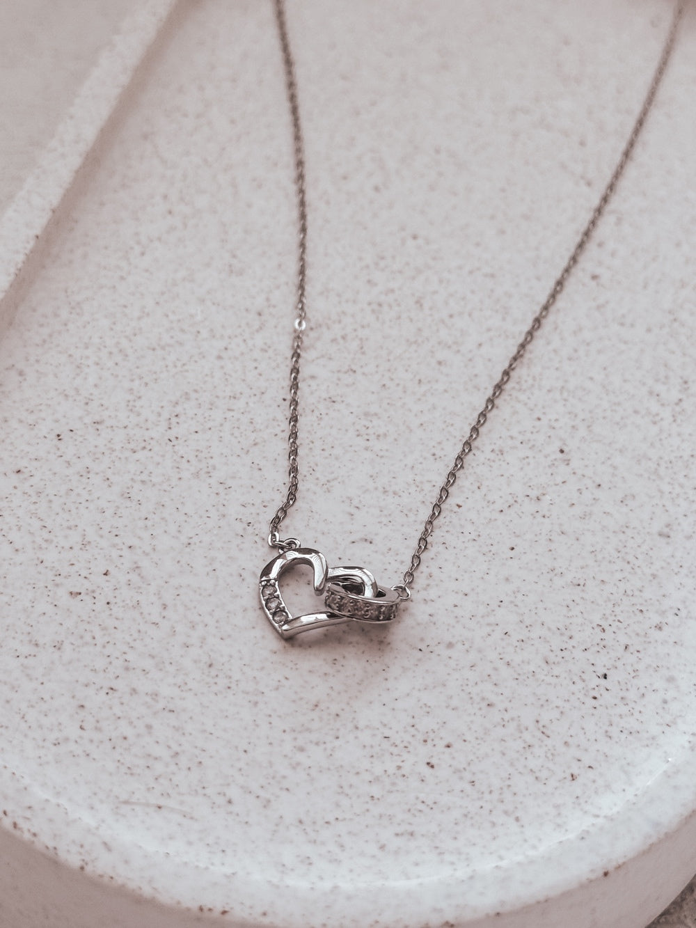 Circle of Love Girls Silver Necklace - Tween Girls DressesSilver girls graduation necklace with heart and circle charm