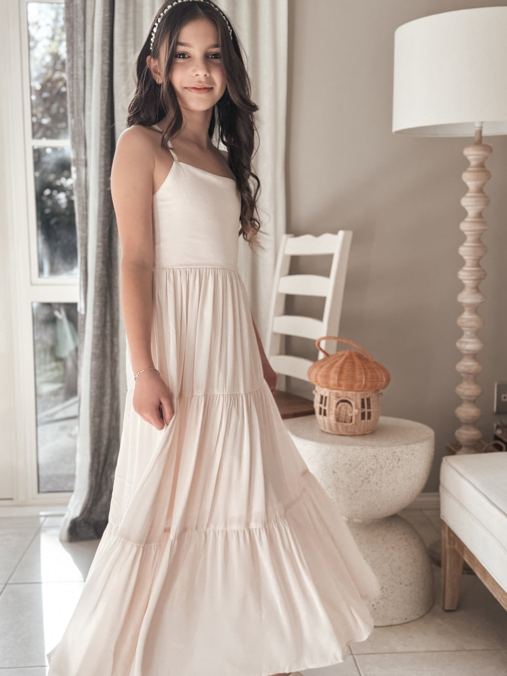 Clara Girls Champagne Maxi Dress - A Little Lacey · Photo 3 of 17