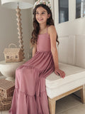 Clara Girls Dusty Rose Maxi Dress - A Little Lacey · Photo 5 of 11