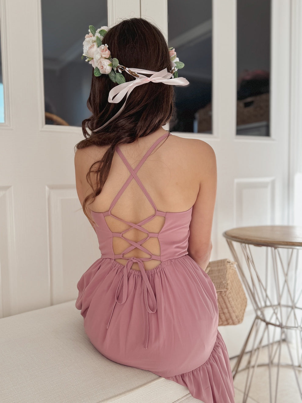 Clara Girls Dusty Rose Maxi Dress - A Little Lacey · Photo 9 of 11