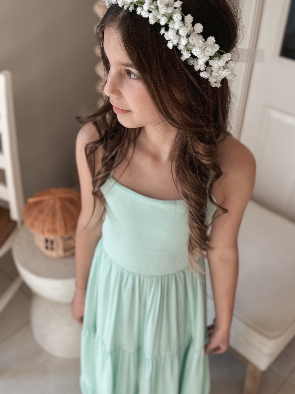 Clara Girls Mint Maxi Dress - A Little Lacey · Photo 10 of 11