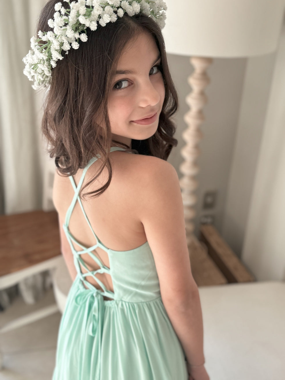 Clara Girls Mint Maxi Dress - A Little Lacey · Photo 5 of 11