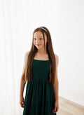 Clara Girls Forest Green Maxi Dress - A Little Lacey · Photo 5 of 5