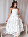 Clarissa White 3D Flower Girl Dress - A Little Lacey · Photo 1 of 12