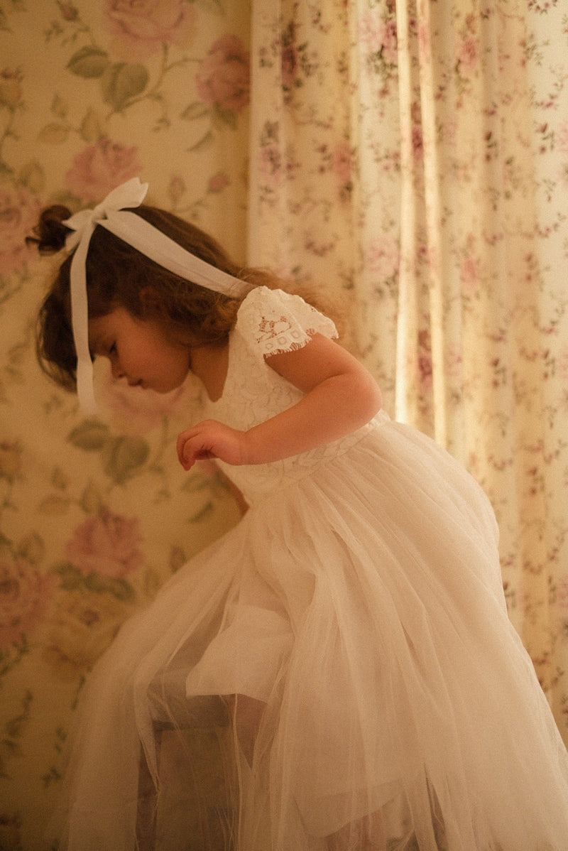 Serenade Girls Ivory Lace Dress