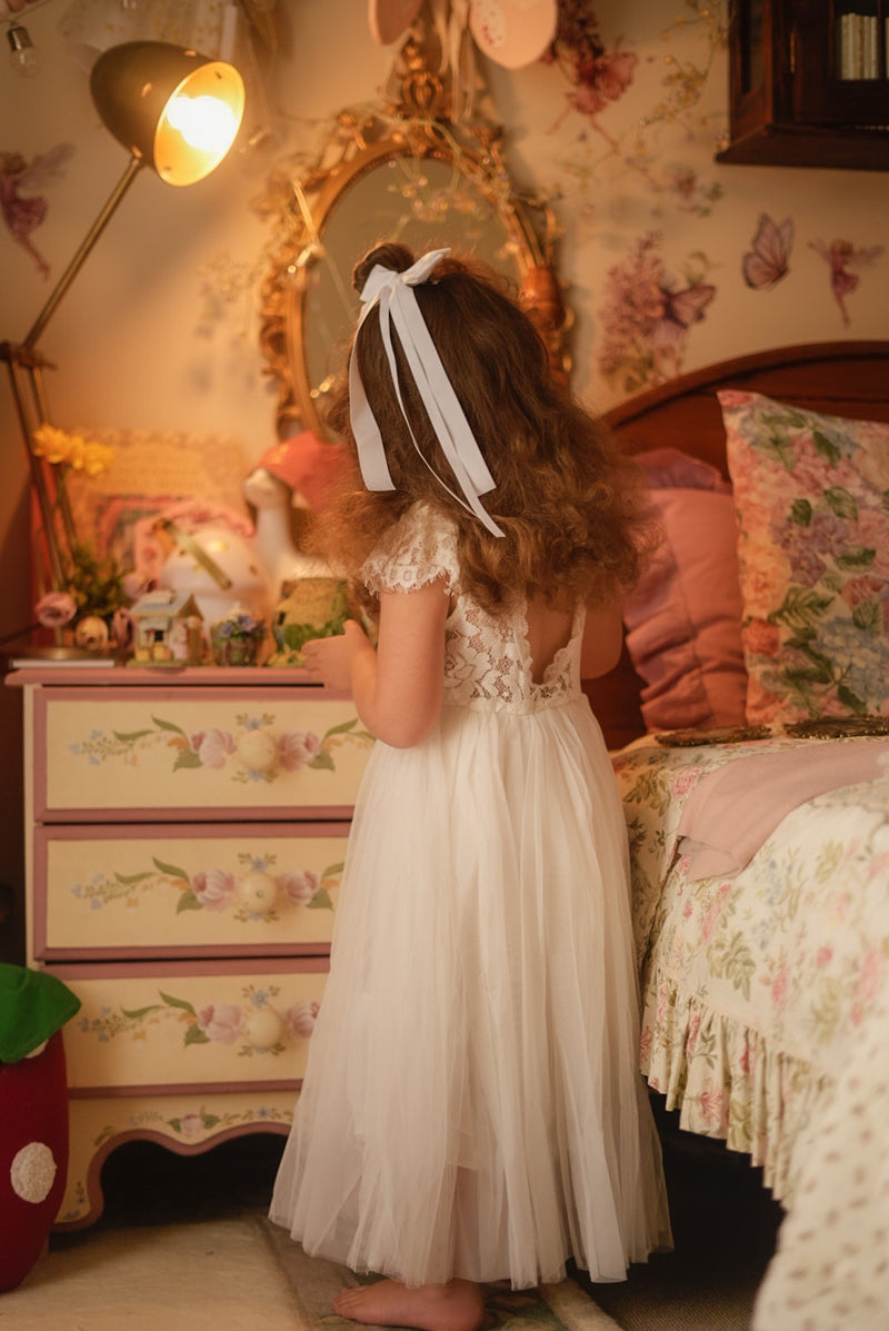 Serenade Girls Ivory Lace Dress - A Little Lacey
