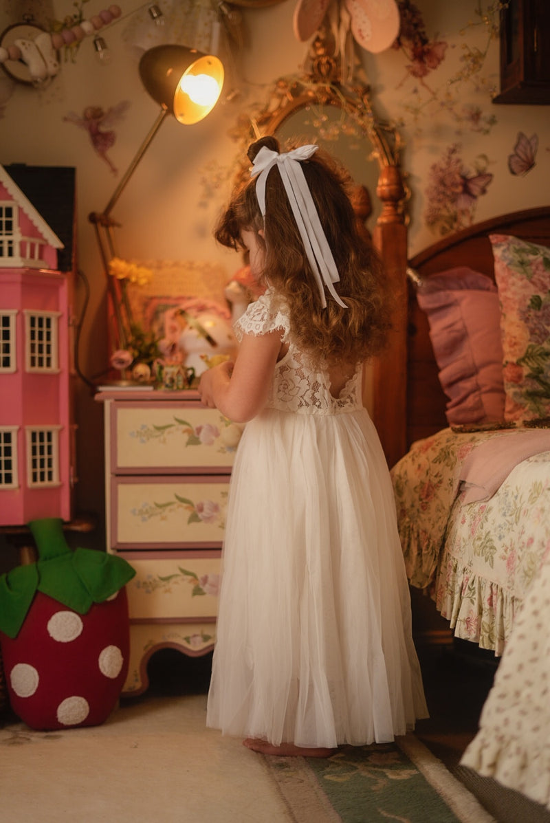 Serenade Girls Ivory Lace Dress - A Little Lacey
