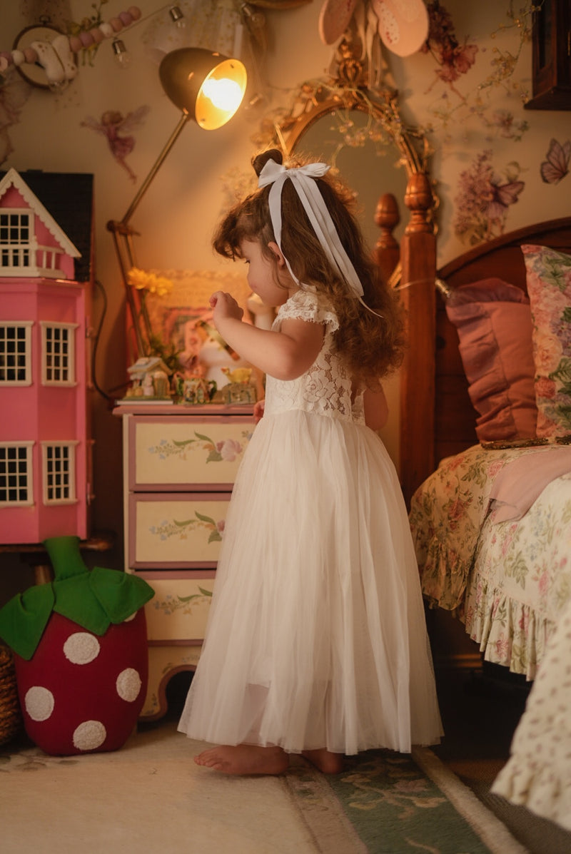 Serenade Girls Ivory Lace Dress - A Little Lacey