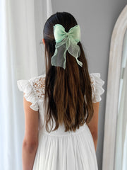 Curly Girls Green Bow - A Little Lacey