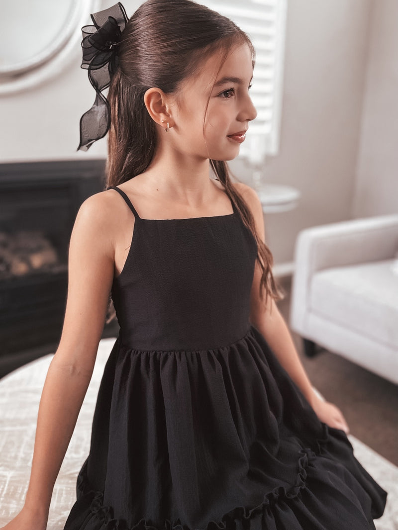 Curly Girls Black Bow - A Little Lacey