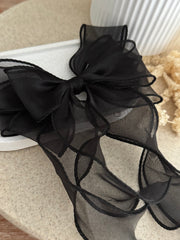 Curly Girls Black Bow - A Little Lacey