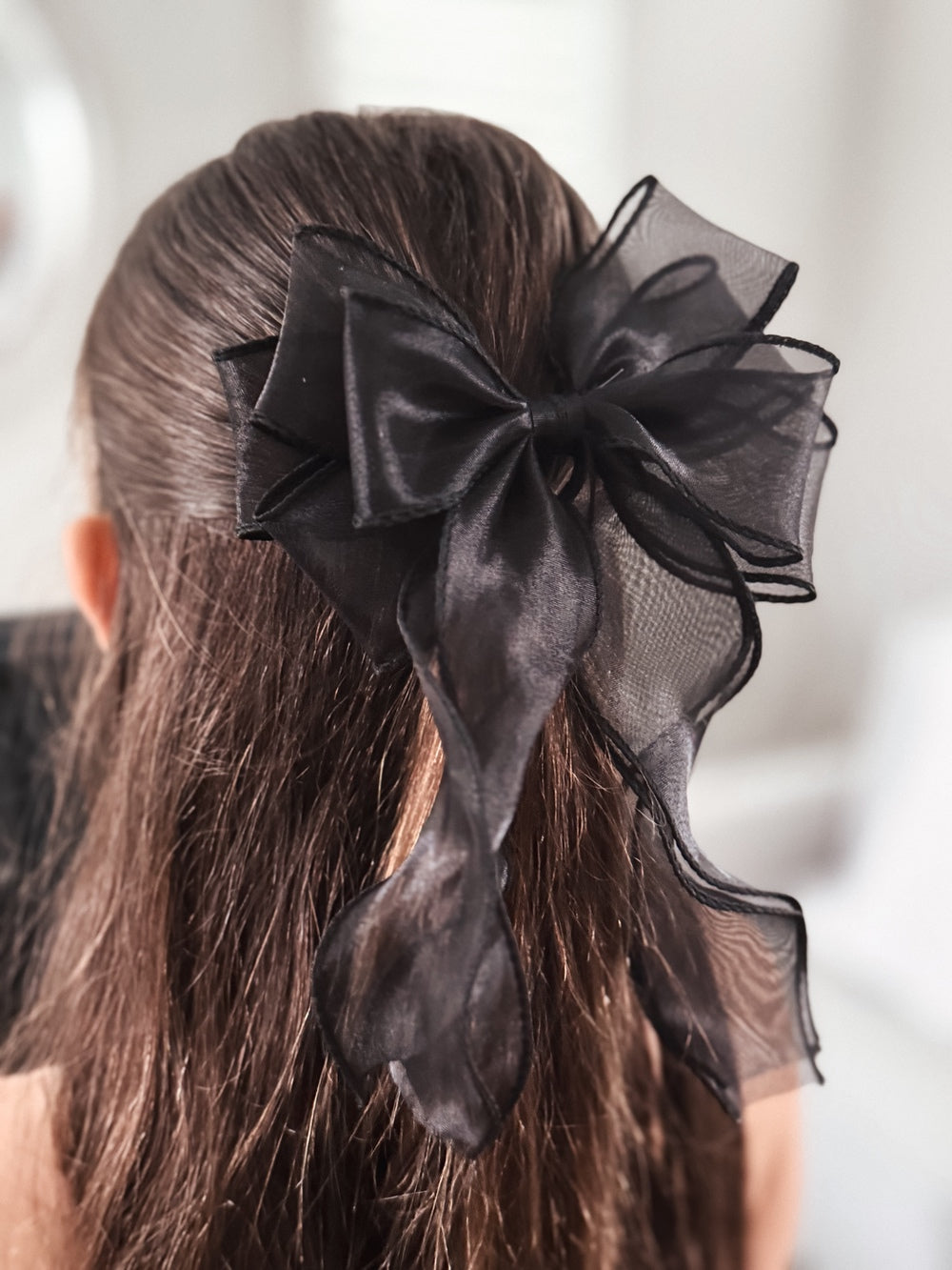 Curly Girls Black Bow - Not on sale