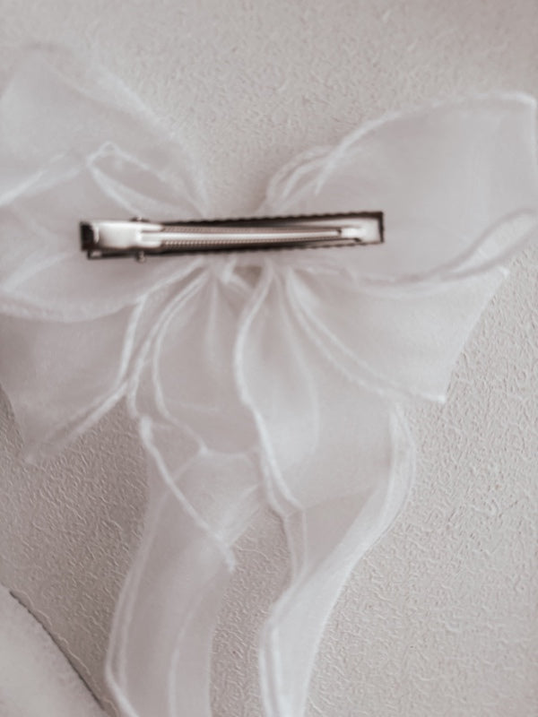 Curly Girls White Bow