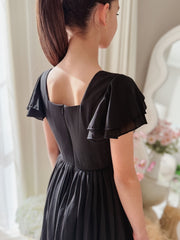 Calista Girls Black Mini Dress - A Little Lacey