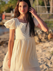 Calista Girls Lemon Mini Dress - A Little Lacey
