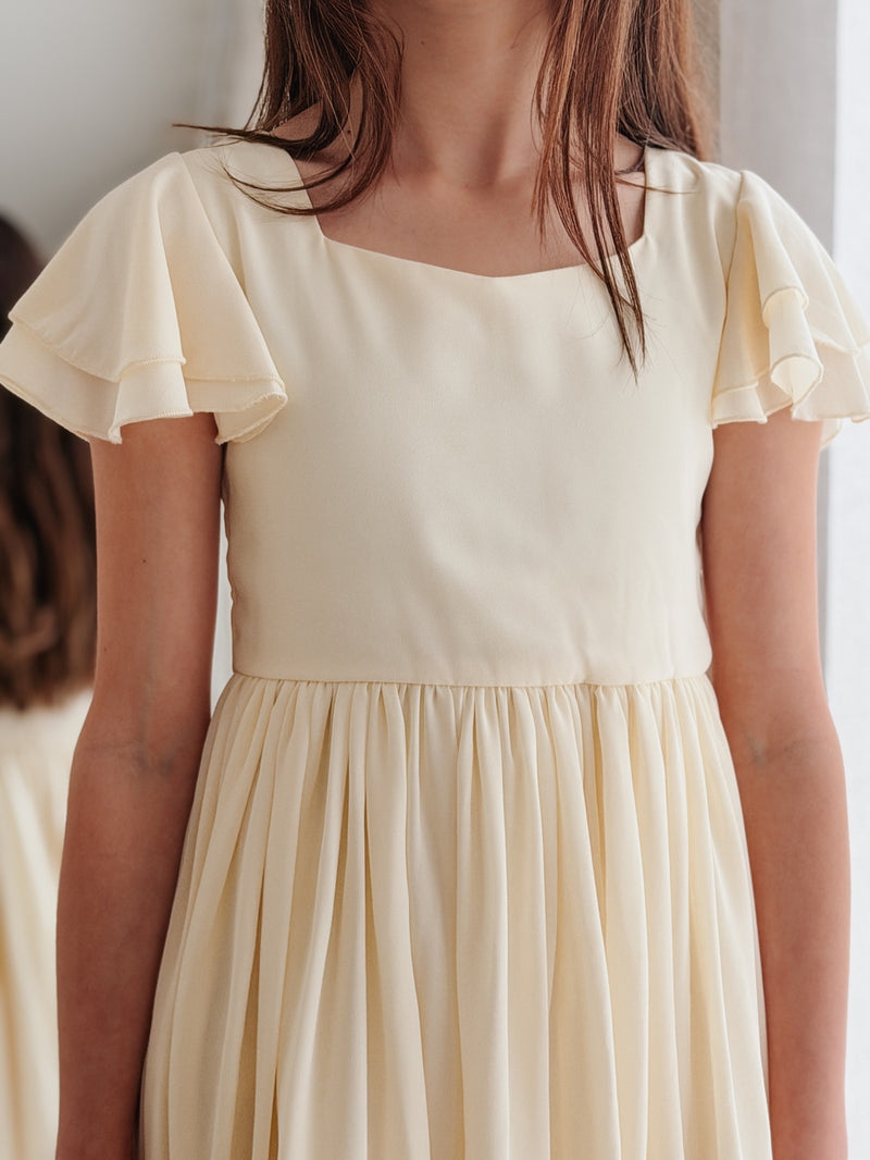 Calista Girls Lemon Mini Dress - A Little Lacey