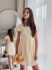 Calista Girls Lemon Mini Dress - A Little Lacey