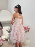 Camille Girls Pink Embroidery Party Dress - A Little Lacey · Photo 7 of 9
