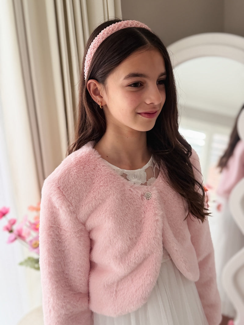 Celine Pink Fluffy Jacket - A Little Lacey