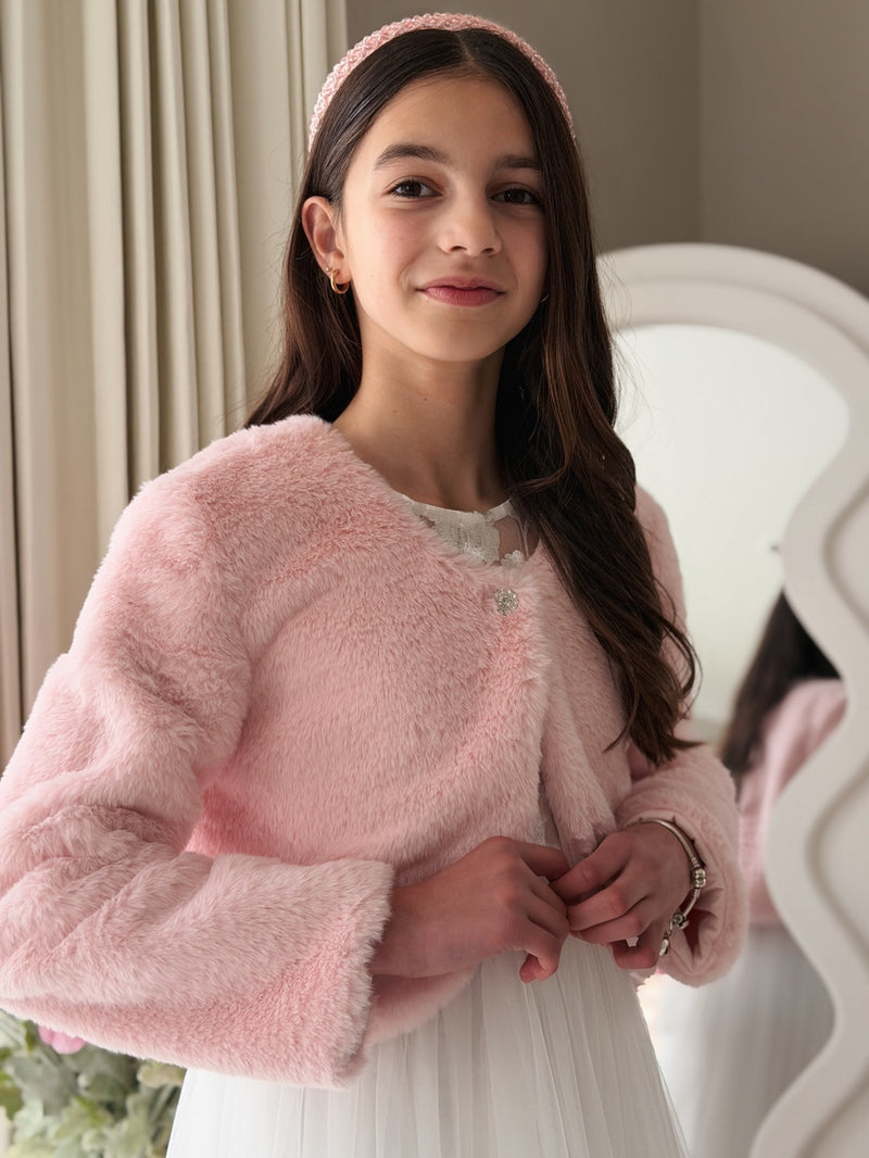 Celine Pink Fluffy Jacket - A Little Lacey