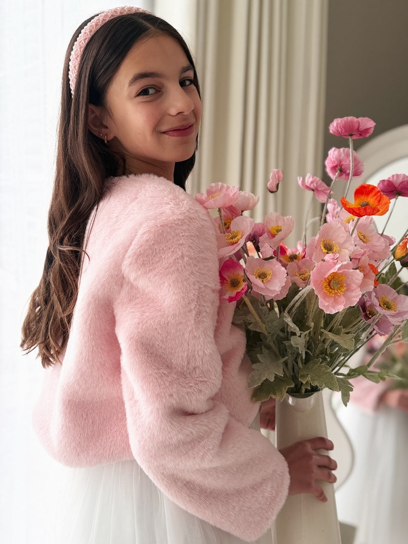 Celine Pink Fluffy Jacket - A Little Lacey