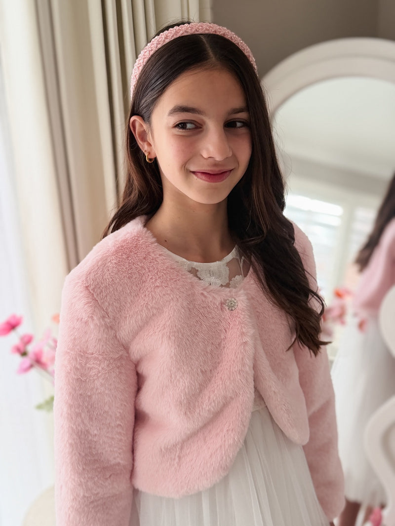 Celine Pink Fluffy Jacket - A Little Lacey