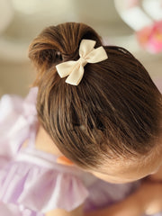 Champagne Blossom Girls Pigtail Bows - A Little Lacey