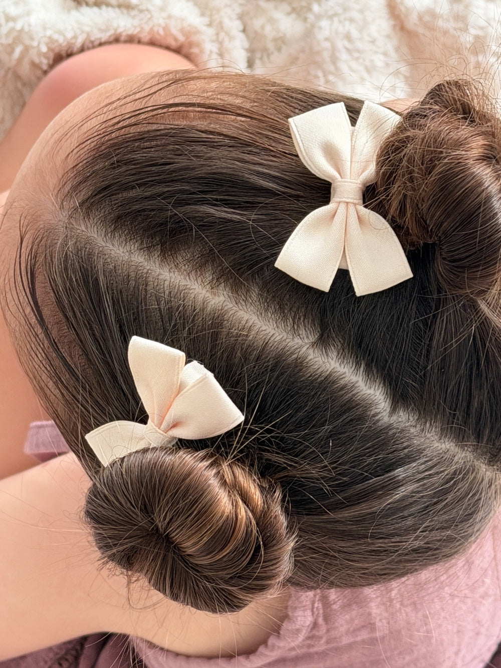 Champagne hair bows for toddlers