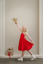 Phoebe Girls Dress - Red - A Little Lacey