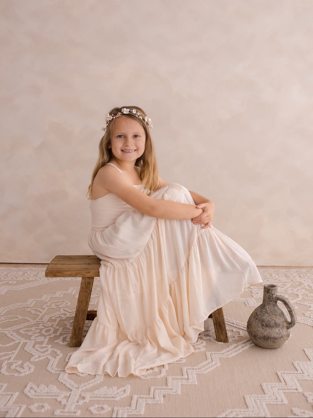 Girls chiffon dress with soft flowing skirt