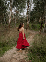 Clara Girls Red Maxi Dress - A Little Lacey